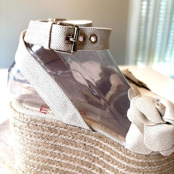 Valentino Garavani Atelier 03 Rose Edition Wedge Espadrille Sandals EU 35 US 5 - Picture 9 of 15